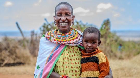 A mother and child in Kenya