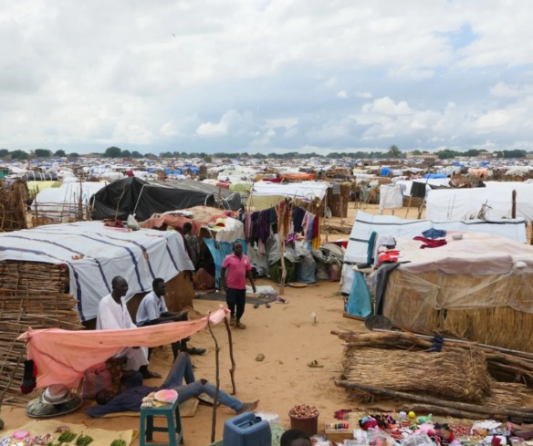 A crowded displacement site in eastern Chad.
