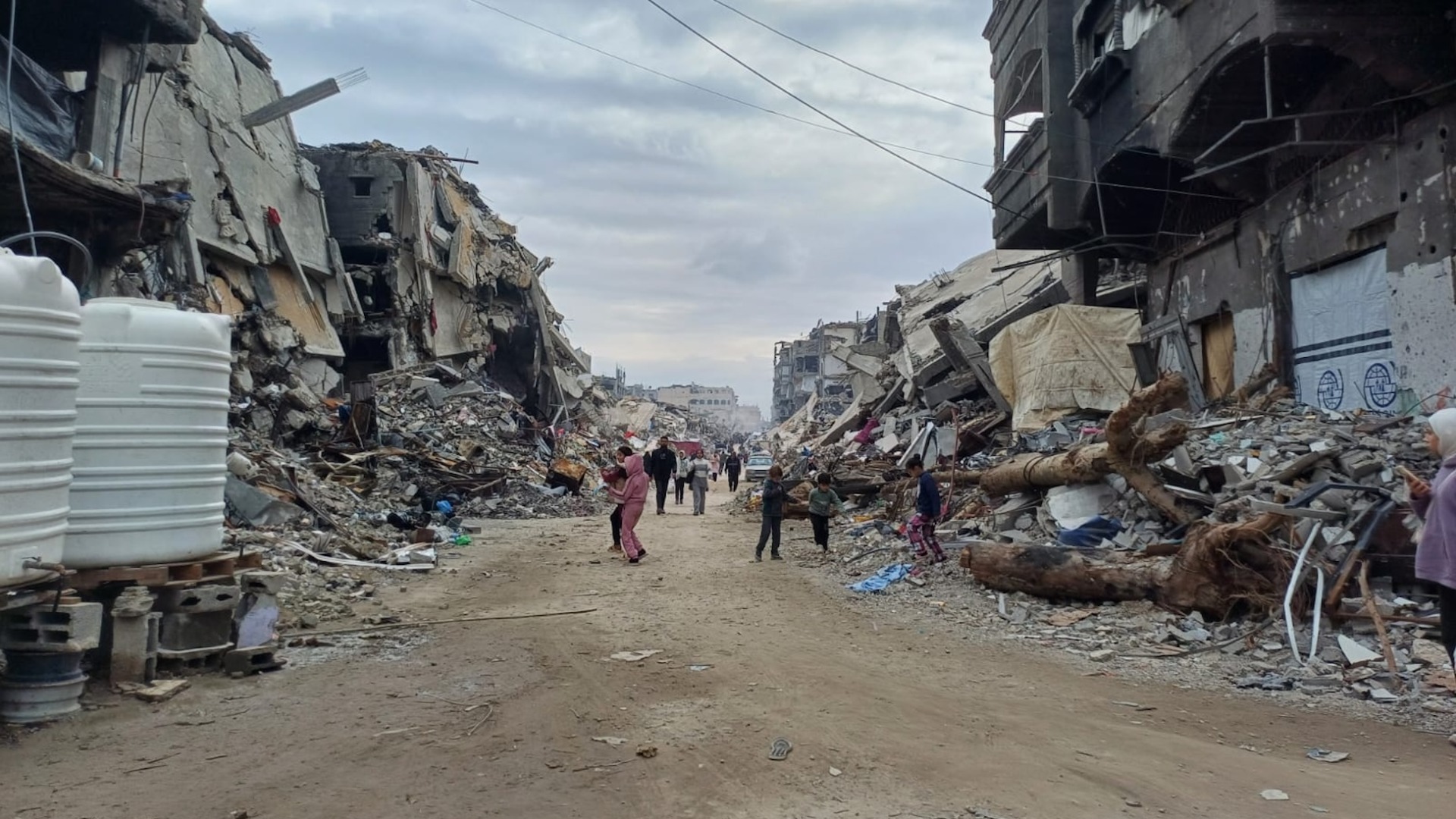 Damage and context in Jabalia Camp, Gaza, post ceasefire