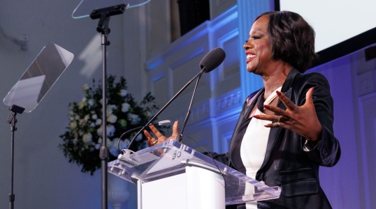 Viola Davis speaking at Action Against Hunger's 2024 gala