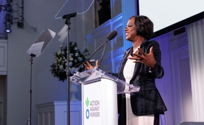 Viola Davis speaking at Action Against Hunger's 2024 gala