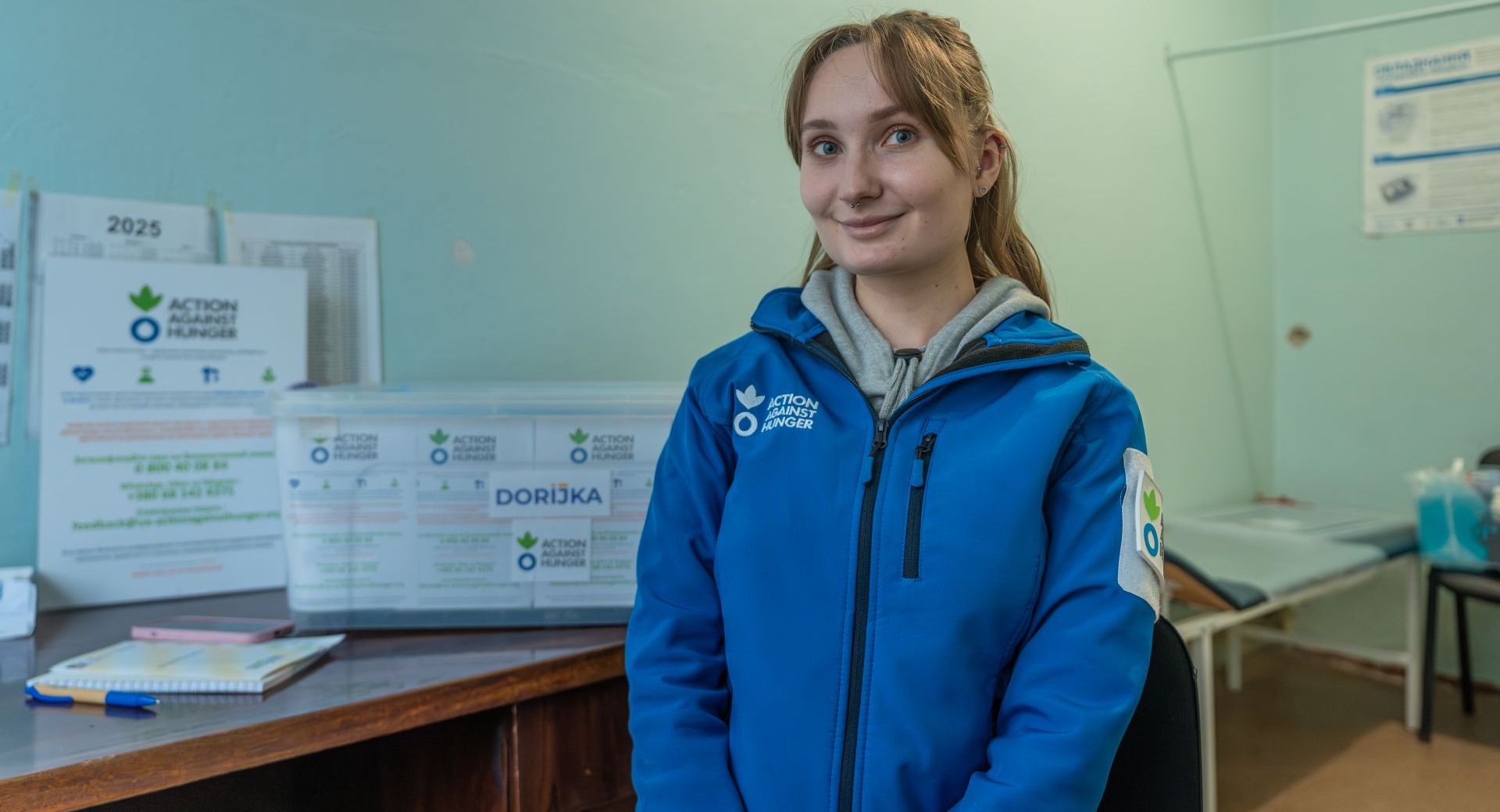 Anastasia, 27, obstetrician-gynecologist of ACF in the local clinic in Andriivka village, Kharkiv region